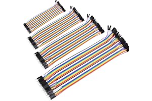 Leloco Dupont Jumper Kabel Set 160PCS, 10/20/30/40cm, Mehrfarbige Jumper Wire mit Dupont Stecker für Arduino, Raspberry Pi & Elektronikprojekte（Männlich zu Female ）