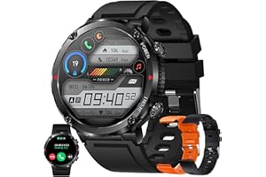 ZPIMY Smartwatche Mężczyźni z Funkcje Telefonu Bluetooth, 1,6" Sportowy Smartwatch, Akumulator o Pojemności 600 mAh, Odtwarzaczem Muzycznym, Pomiarem tętna, Wodoodpornością IP68 dla Android iOS (zielony)