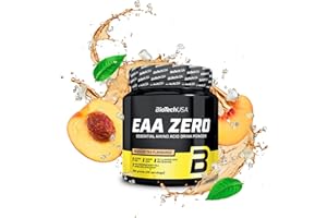 BioTechUSA EAA Zero - Potenza degli Aminoacidi Essenziali | 7160mg EAA/servizio | Rapporto raccomandato dall'OMS | Senza zucchero, senza glutine, 350 g, Tè Alla Pesca
