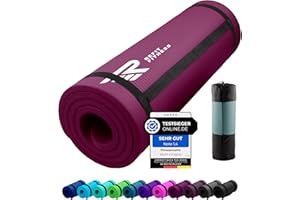 REFIT FITNESS Gymnastikmatte Profi 190 x 60 cm [PainProtect & SmartCell NBR] rutschfeste Yoga Matte für Pilates Sport Gymnastik Yogamatte [10-15 MM] Sportmatte Tragegurt Tasche - Jetzt Farbe wählen