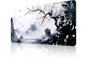 Yimomoyi Alfombrilla Ratón, XXL 800 x 300 mm Mouse Pad Grande Gaming, Alfombrilla Antideslizante,Tapete Escritorio con Bordes Cosidos, Desk Mat para Jugadores, PC, Oficina (D90)