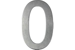 IBOO Numero civico in acciaio inox adesivo, altezza 10 cm, numero civico design (0)