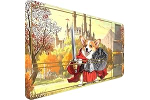 SMATCAMP MTG Playmat Zones, 24" x 14" Funny Puppy MTG Mats Stitched Edges Trading Card with Storage Bag Smooth Rubber Surface Battle Game Mat