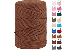 LEREATI Corde Macramé 3mm x 170m, Corde Polyester Fil Macramé Polypropylène pour Macramé, Ficelle Macramé pour DIY Artisanat, Sac à Main, Décoration de la Maison (Marron Foncé)