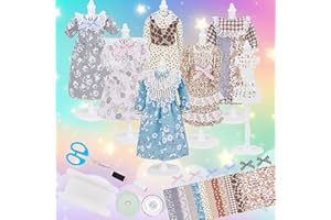 FREEBLOSS - Kit de moda para niña, diseño de costura, kit para niños, con 3 maniquíes, creatividad, manualidades, kit de costura, kit para niños, adolescentes, niños, regalo de cumpleaños