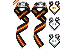 MERCURYAL Straps Gym - Nuevo Diseño Avanzado de Paises - Lifting Straps - Straps Powerlifting - Agarraderas Gym - Peso Muerto, Agarres Gimnasio - Accesorios para Gym para Hombrers y Mujeres