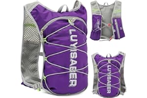 Flintronic 2.5L Sac à Dos Hydratation, Sac à Dos de Course Ultraléger, Sac à Dos de Vélo, Ajustables à Taille Sac à Dos d'eau avec Design Réfléchissant pour Femme Homme Marathon Randonnée