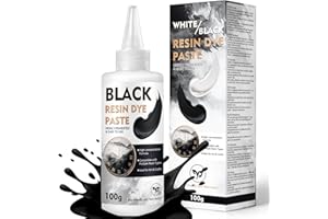 PROWITHLIN Pigment Noir pour Résine Époxy – 100g Colorant Résine Epoxy Haute Concentration pour Peinture Époxy, Bijoux, Table Rivière, UV Résine – Pâte Opaque pour Art en Résine