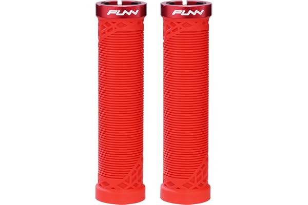 Funn Hilt Poignées de Guidon VTT avec système de Verrouillage Simple, légères et ergonomiques, avec Un diamètre intérieur de 22 mm, poignées de Guidon de vélo Uniques avec Motif