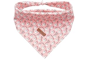 Lionheart glory Hundehalstuch 1 Päckchen waschbar weiche Baumwolle Weihnachten Lätzchen Schal, einstellbar Kerchief Quadratische Hund Halstücher für Groß Hunde Rosa Halstücher
