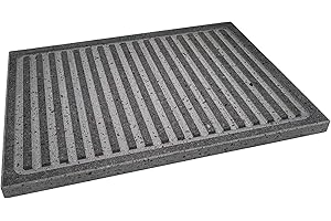 ETNA STONE&DESIGN Lava Grill Steak BISTECCHIERA 40X30X2CM Pietra LAVICA ETNEA Piastra LEVIGATA per Forno E Barbecue Cottura Carne, Pesce, Verdura E Pizza Etna Stone & Design