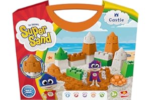 Super Sand Maletín Castillo. Arena mágica para moldear y modelar. Diversión y creatividad para niños y niñas. Manualidades. Arts and crafts.