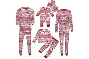 Weihnachts Pyjama Family Set, Matching Pyjamas Couple Christmas Damen Herren Partner Weihnachtspyjama Familie Set Kinder Jungen Mädchen Schlafanzug Familien Outfit Weihnachten
