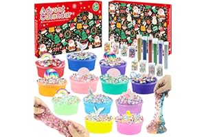 TENGWUDZ Slime Advent Calendar 2023 for Kids, 24 Days Christmas Countdown Calendar with DIY Slime Making Kit,Butter Slime Toys Set Surprise Xmas Gift for 3 4 5 6 7 8 Old Boys Girls