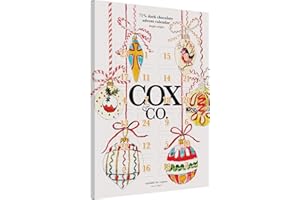 COX & CO Cox&Co. Christmas Dark Chocolate Vegan Advent Calendar 2023-71% Single Origin Cacao Dark Chocolate Advent Calendar 2023