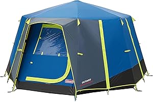 Coleman Tent Octago, 3 Man Tent Ideal for Camping in the Garden, Dome Tent, Waterproof 3 Person Camping Tent with Sewn-in Groundsheet