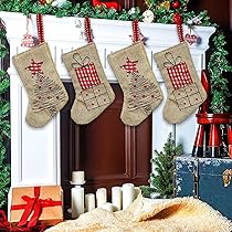 Chaussette De Noël SUEH DESIGN Grandes Chaussettes De Noël, 3 Lot Bas De Noël à Suspendre Décoration Sapin