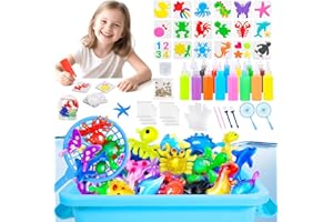 XUNIVERS Gels Magiques 3D CréAtifs,Jouet en Gels Magiques 3D d'eau avec 18 Moule,15 Bouteilles de Gel Coloré,Kit de Elfes Eau,DIY Gel Magique Activites Manuelles pour Enfants Garçons et Filles Cadeau