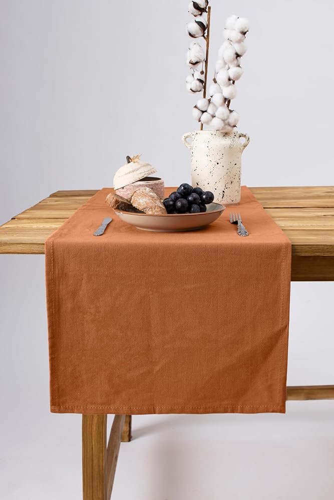 Premium Keten Runner 40 X 150 Cm (Tarçın)