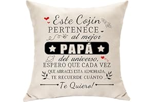 Hasodeo Mejor Papá del Universo Regalos para Papá de Hija Hijo A Mi Papá Funda de Cojín 45x45 cm Original Regalos para Papá Padre Regalos de Día del Padre Cojín Decoración (Papá)