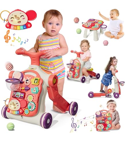 VTech Super Trotteur 2 En 1 Rosa – Andador Parlante Con Actividades, Música Y Animales De Granja Para Bebés