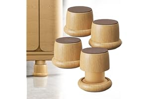 nediea Sofa Risers Adjustable, Bed Risers 2 Inches Heavy Duty, Wooden Desk Risers, Elephant Feet Chair Raisers Pack of 4, Strong Space Saving Furniture Riser, Table Riser, Chair or Couch Riser
