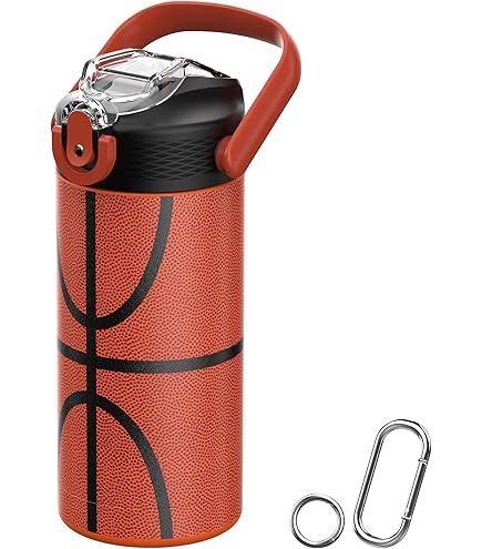 Borraccia Termica In Acciaio Inox 600ml – Isotermica Per Bevande Calde E Fredde, Senza BPA, Con Beccuccio E Maniglia, Per Sport, Ciclismo E Scuola, Regalo Calcio