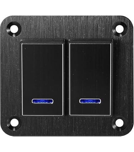 BACAUTOPARTS Interrupteur à bascule pour compresseur d'air à LED bleue avec fils de démarrage 5 broches ON Off SPST pour ARB Automotive Jeep véhicule tout-terrain SUV Pickup 12 V/20 A 24 V/10