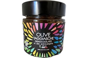 Olive taggiasche denocciolate della Liguria in olio extravergine di oliva Cuvea - 180 g - 100% Olive Taggiasche Liguri - Ricetta semplice senza conservanti né coloranti né correttori di acidità