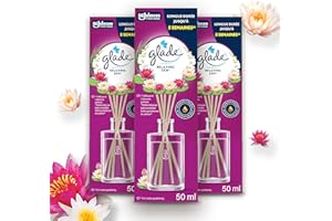 ‎GLADE Glade Raumduft Duftstäbchen, Für Zuhause und das Badezimmer, Mit natürlichen Ölen, Relaxing Zen, Hält 15 Wochen, 3 x 50 ml