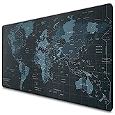 HELVETIOS World XXL Profesyonel Ekstra B&uuml;y&uuml;k Mouse Pad ve Bilgisayar Oyunu Mouse Mat Oyun Klavyesi Kaymaz Mouse Pad'ler Masa 