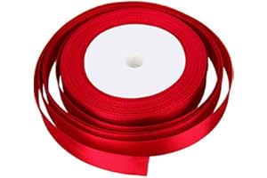 GCS LONDON Red SATIN RIBBON Ribbon - 10MM - 23 - 25 METRES