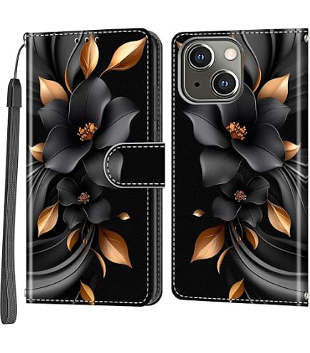 Leder-Handyhülle Mit Magnetverschluss Für IPhone 13/14 – 3 Kartenfächer & Standfunktion