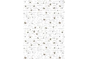 ARKRAFT 3 feuilles de papier cadeau 90 x 65 cm dessin coeurs et écritures saint-Valentin (18-8995)