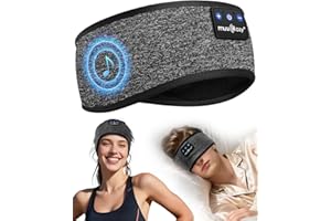 MUSICOZY Sleep Headphones, Comfortable Headband Headphones for Side Sleepers - Bluetooth 5.4 Wireless Headphone with Ultra Thin Speakers for Sleeping,Sport,Travel,Nap,Relaxation