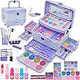 57 Pcs Kids Makeup Sets For Girls - Kids Toys Makeup Kit,Make Up Starter Kit Children Princess Pretend Play Games Toys Presents,Little Girl Birthday Gifts Set For Age 3 4 5 6 7 8 9 10 11 12 Years Old