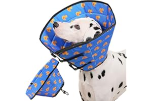Avont Soft Dog Cone After Surgery, Buster Collars for Dogs, Pet Elizabethan Recovery Neck Collar, Head Cone Prevent Licking -Duck(L)