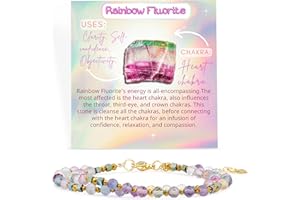 Farfume Armband Damen Edelstein Perlen Armbänder, Chakra 4mm Kristall Natürliche Echte Steine Schmuck Geschenke für Frauen