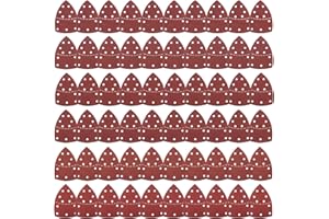 WARM&LOVE 60pcs Sanding Sheets, Mouse Sandpaper for Electric Sander Triangle Sanding Pads, Fit for Bosch Multi-sander Psm 100a, Psm 200 Aes, Psm 18