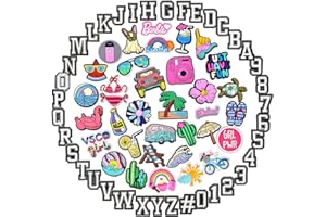 Flewdart Schuhe Charm Buchstaben Alphabet A-Z Zahlen 0-9 70pcs, Buchstaben Anstecker Pins Sport Jungen Für Crocs, Accessoires Shoe Charm Stecker Sticker Für MäDchen Damen