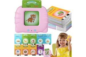 Afufu Gioco Educativo 2 3 4 5 6 Anni Montessori, Schede Flash Cards Parlanti Giocattoli Apprendimento per Bambini, Carta Flash 112 fogli 224 Parole, Giochi Educativi Interattivi Regali di Compleanno