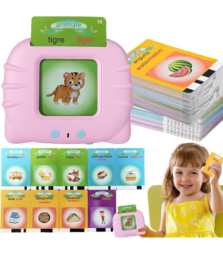 Felly Französische Sprechende Lernkarten – 224 Wörter, USB-aufladbar, Spielzeug Für Kinder 1-5 Jahre