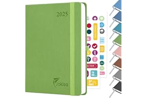Jokisa Agenda 2025 con Vista Semanal, Planificador Semanal 2025 Con lazo para Bolígrafo, Marcador de Cinta y Pegatina, Planificador diario - Enero 2025 - Diciembre 2025 (12 meses)