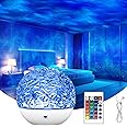 Fokky Galaxy Projector Star Projector, 16 Colors Ocean Wave Projectors, Sensory Lights Ocean Lamp with Remote Control, Night Light Projector for Bedroom/Party/Game Rooms