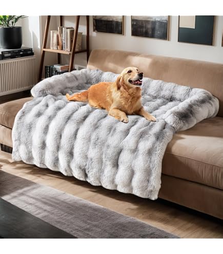 Plüsch-Hundecouch Für Sofa & Boden – Weicher Haustier-Bezug Mit Rutschfestem Boden