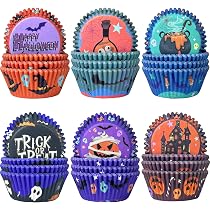 Qiqee Pirottini Per Cupcake 300 Pezzi – 6 Design Originali, Antigrasso E Forno, 5x7 Cm, Adatti A Microonde E Forno