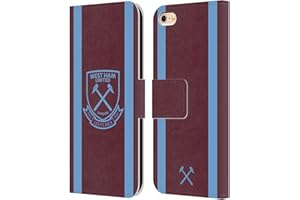 Head Case Designs Officially Licensed West Ham United FC Home 2020/21 Crest Kit Leather Book Wallet Case Cover Compatible With Apple iPhone 6 / iPhone 6s