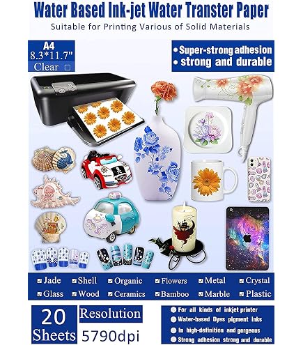TEMPSA 20 Feuilles A4 8.3X11.7'' Lisse Papier Photo Pour Laser