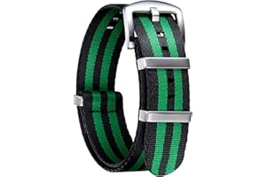 BINLUN Cinturini per Orologi in Nylon Ricambio Multicolore Balistico G10 Premium con Nero/Argento Fibbia in Acciaio Inossidabile per Uomo Donna 18mm 20mm 22mm 24mm (Nuova Versione)