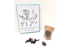 EMERALD ISLE ORGANIC IRISH SEAWEED Emerald Isle Seaweed Organic Flakes Granules Herbs, Dulse, Salt Replacement, Flavour Enhancer (Dulse Flakes 40g)